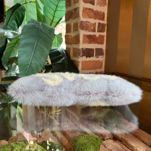 PRADA Lilac Mink Fur Tropical Clutch - Picture 3 of 10