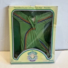 1983 Cabbage Patch Kids Preemies Green Rainbow Footed Outfit #3917 NRFB Box Wear