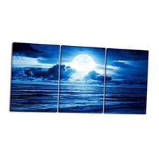 Large Modern 3 Panels Blue Clouds Landscape 40x60cmx3pcs 16x24inchx3pcs 
