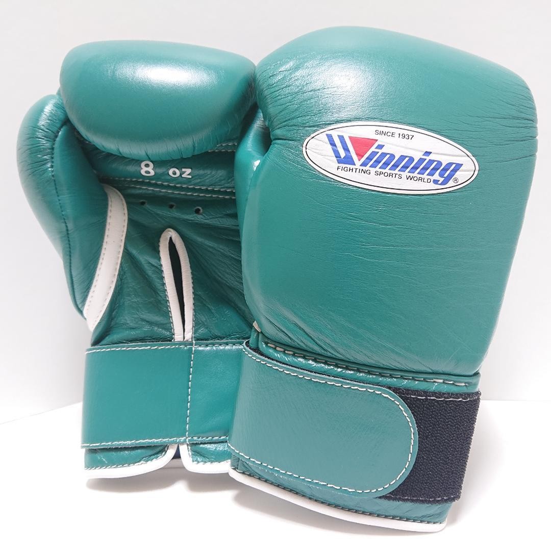Winning ボクシンググローブ 10oz グリーン Winning Lace-up Boxing Gloves - Green – WJapan Boxing