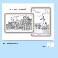 CP M 49433-483 POSTCARD 2 DRAWINGS 49 LE PLESSIS MACE