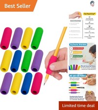 Ergonomic Soft Foam Pencil Grips Assorted Colors 12 Pack Compatible with Grap...