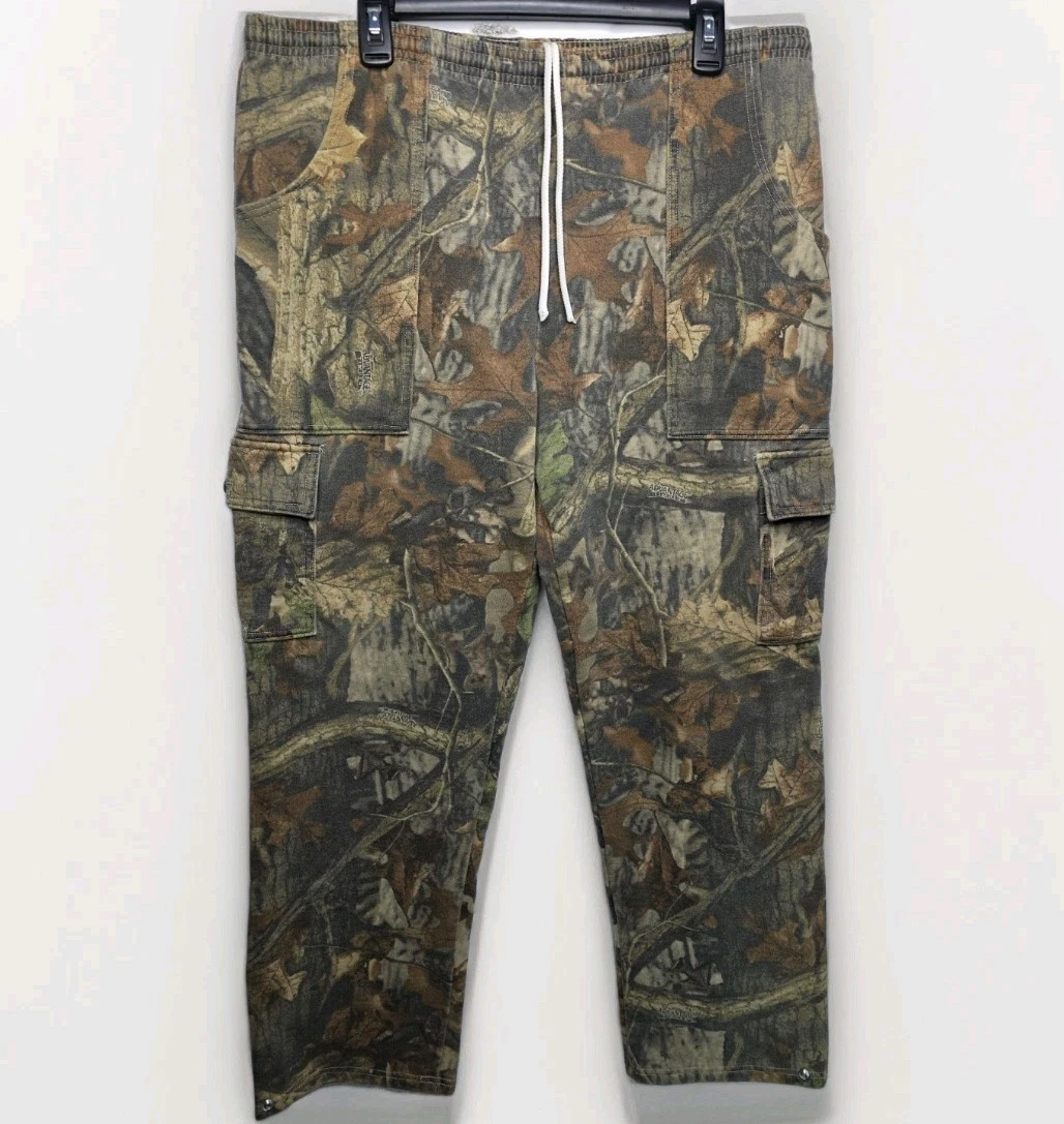 VTG Liberty Men's Large Regular Camo Cargo Sweatpants Advantage Timber Hunting