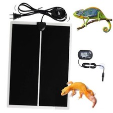 Reptile Terrarium Heat Pad with LCD Digital Aquarium Thermometer, 7W, 6 11 in