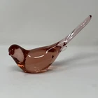 Vintage Fenton Cranberry Pink Bird of Happiness Art Glass Figurine EUC VTG