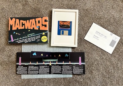 MacWars Vintage Apple Macintosh 128k 512k Video Game 3D Complete Tested Very HTF