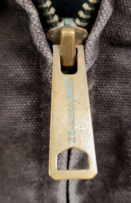 VINTAGE CARHARTT JACKET BROWN CANVAS QUILTED LINING CORDUROY COLLAR DETROIT XL thumbnail 10