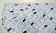 Timeless Treasures quilt-craft fabric NAP TIME CATS white 2 yds cd-2571 Kitten