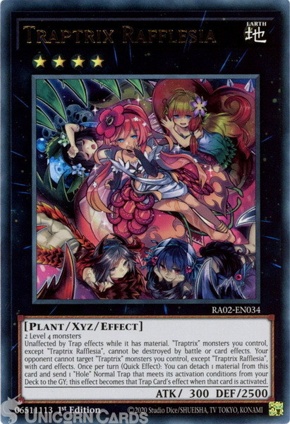 RA02-EN034 Traptrix Rafflesia : Ultra Rare 1st Edition YuGiOh Card