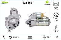 Starter Valeo 438165 FÜR CitroËN DS FÜR Fiat Lancia Opel Peugeot Startmotor