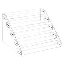 Acrylic Spice Rack 5 Tier Clear Spice Drawer Organizer Seasoning Jar Rack