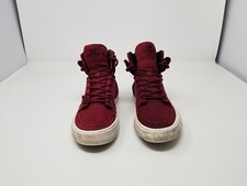 Supra Burgundy High Top S11222K Kids Boys Designer Sneaker Shoes US Size 4