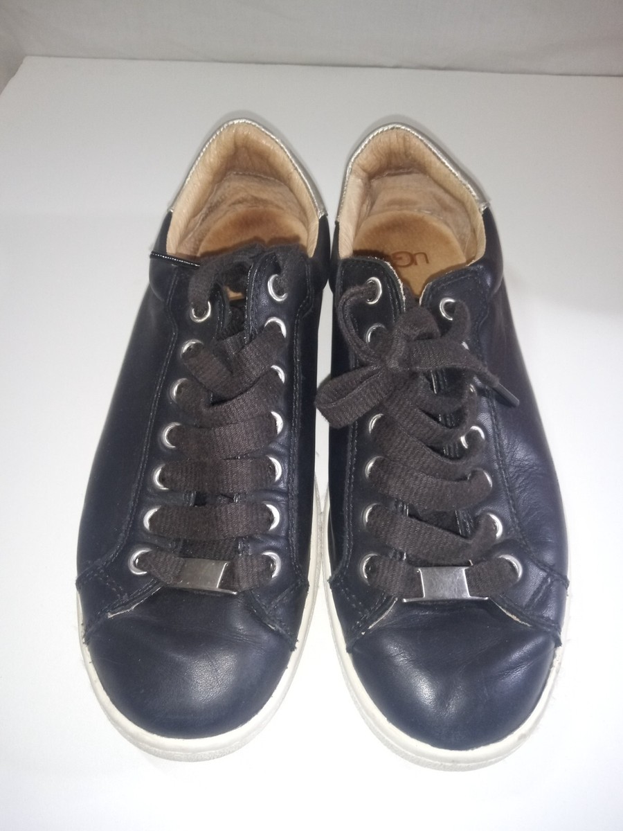 UGG W MILO LEATHER TRAINERS SHOES Size UK RRP £100 Top