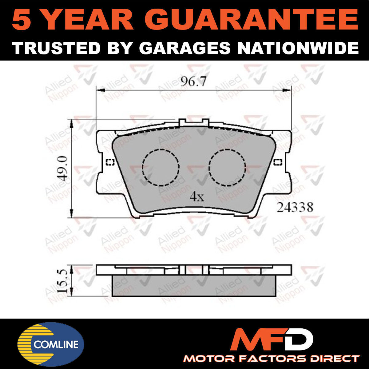 Fits Toyota RAV4 2005 + Other Models Allied Nippon Rear Brake Pads Set eBay