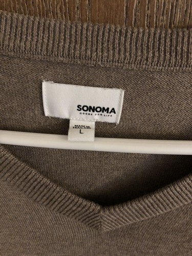 Sonoma Men Long Sleeve Pull Over V-Neck 