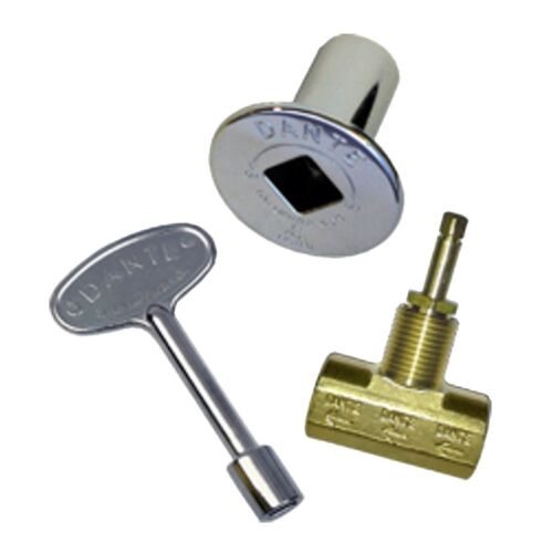 Fireplace Gas Valve Combo Pack Polished Chrome 1/2" W/ Valve, Key, & Floor Plat. - Picture 1 of 1