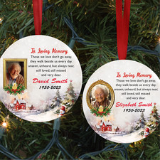 Personalized Photo Memorial Christmas Tree Ornament