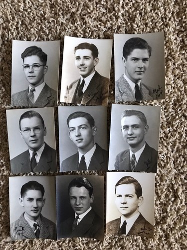 Vintage 1940s B&W Photograph Girls Boys High School Senior Pictures Lot of 41 - Picture 3 of 3
