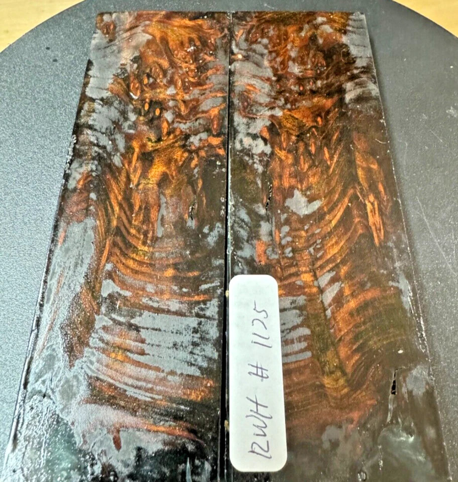 1125 STABILIZED HYBRID REDWOOD BURL,KNIFE SCALE,TOOL HANDLE,WOOD CARVING, - Image 4 of 4