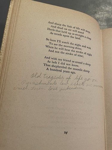 Vintage A Shropshire Lad A.E. Housman Hardcover Poesie Somerset Bücher New York - Bild 8 von 9