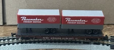 N Scale Atlas 3750 Piggyback Flat NYC 4991000 with Pacemaker Freight Services