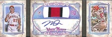 2018 Topps Gypsy Queen Patch Autograph Booklet #GQAP-MT Mike Trout No 3 of 10