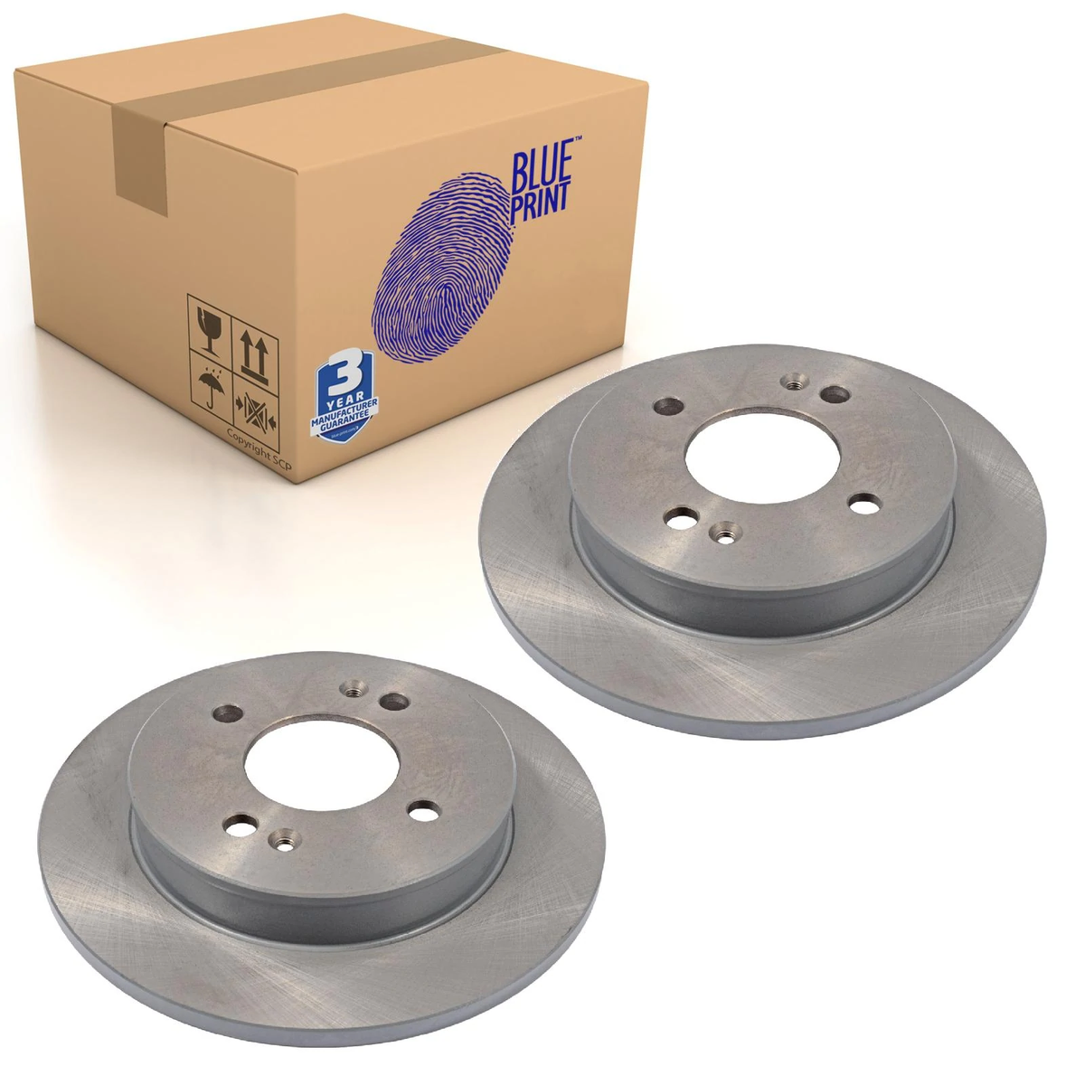 Pair of Rear Brake Disc Fits KIA Picanto OE 5841107500 Blue
