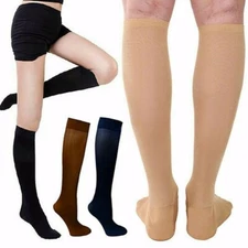 (3 Pairs) Copper-Compression Socks 10-15mmHg Graduated Support Mens Womens S-XXL