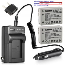Kastar Battery AC Charger for Canon OEM NB-10L NB-10LH  Canon Genuine CB-2LC