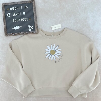 NWT RYLEE + CRU Daisy Boxy Pullover Sweater Size Small