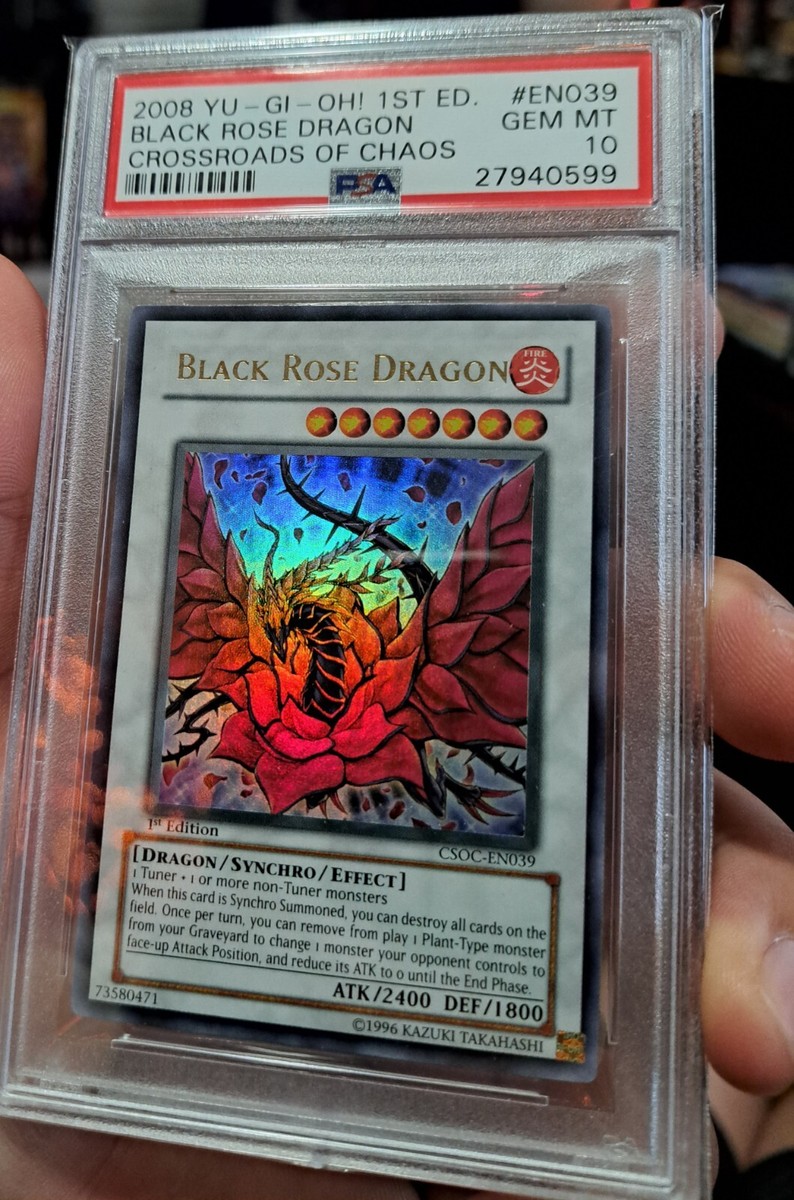 Yugioh Black Rose Dragon Ultra Rare 1st Edition PSA 10 CSOC Yugioh Black Rose Dragon Ultra Rare 1st Edition PSA 10 CSOC