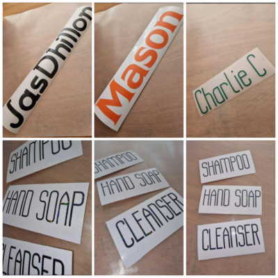 Personalisierte Vinyl Schriftzug Grafik Text Autos Boote Abziehbilder Handwerk individuell