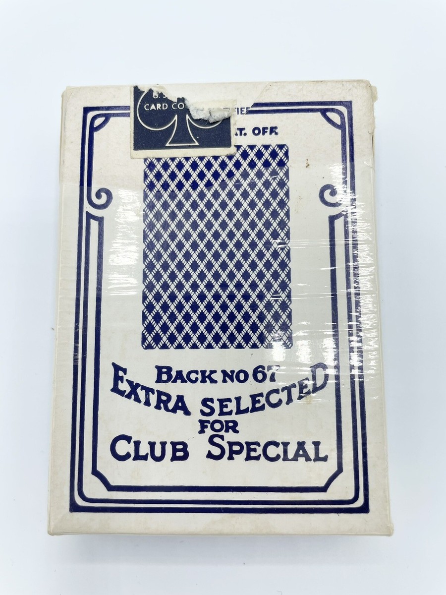 Vintage Blue Bee Playing Cards No. 92 Club Special Back No67