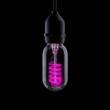 Prolite 4W LED T45 Funky Spiral Lamp ES Magenta