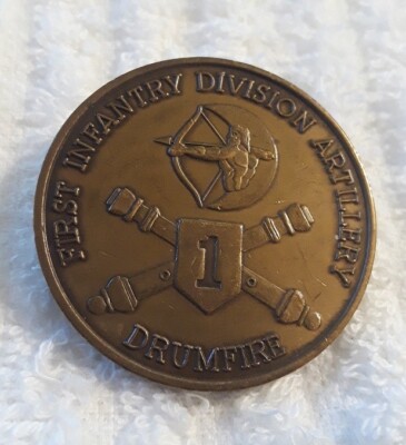 AUTHENTIC 1st INFANTRY DIVISION ARTILLERY DRUMFIRE 1ID OLD RARE ...
