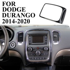 Cuadro de instrumentos estilo fibra de carbono pantalla de navegación moldura para Dodge Durango