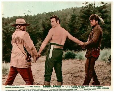Daniel Boone TV classic western Original Lobby Card Armando Silvestre  Shirtless