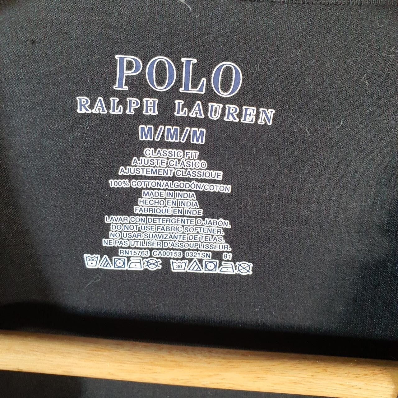 Polo Ralph Lauren vintage uomo media nera ricamata pony classica