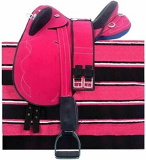 New Australian Stock Synthetic Suede Saddle Tack with matching Set Free Shipping