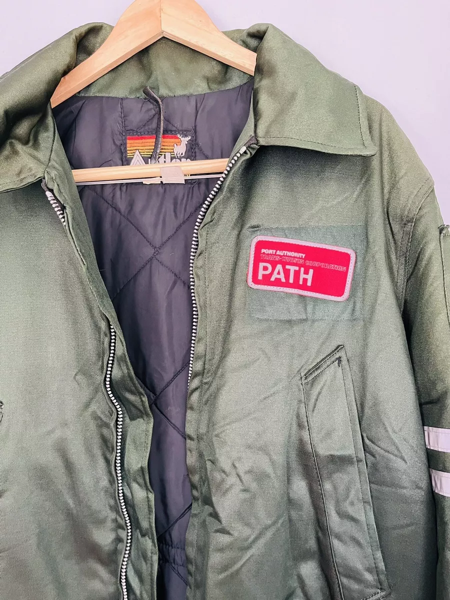 Vintage ANTLER Uniform MEN Green Quilted Hooded Parka Jacket Large