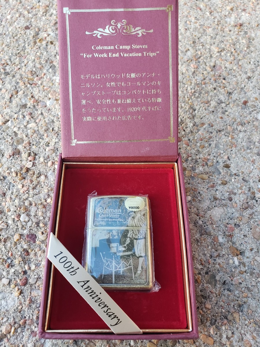 Zippo Lighter Coleman Centennial 100th Anniversary Stove NOS Zippo Lighter Coleman Centennial 100th Anniversary Stove NOS