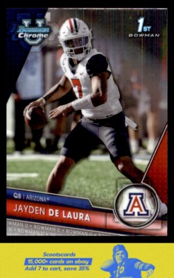 2023 Bowman University Chrome Jayden de Laura 1st #30 Arizona Wildcats