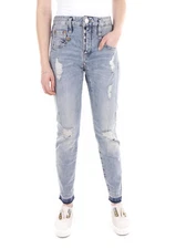 Herrlicher Women's Jeans Trousers Herrlicher Shyra Cropped Blau Plain Logopatch