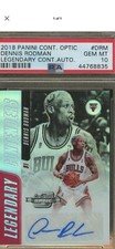 2018-19 Contenders Optic Prizm Legendary Dennis Rodman AUTO PSA 10
