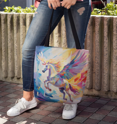 Abstract Pegasus 2 Tote Bag (AOP)