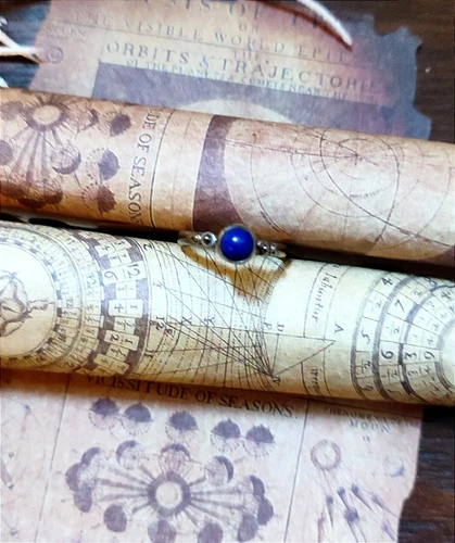 Sodalite silver 925 Ring Size Q Gemstone Style Boho Jewellery Vintage NEW