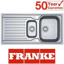 Franke Flash Stainless steel 1.5 Bowl Kitchen sink 500mm x 1000mm (PLEASE READ)