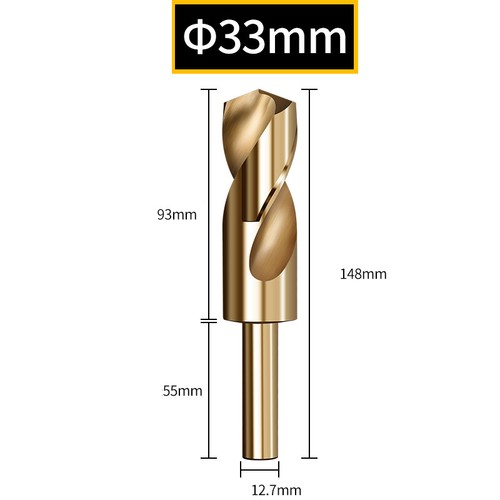 12 mm ~ 35 mm vástago reducido HSS Co taladros de vástago reducido de cobalto brocas de metal - Imagen 47 de 51