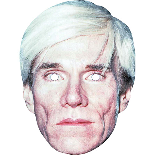 Masque facial rétro carte de célébrité Andy Warhol - prêt à porter - robe de fantaisie - Photo 1 sur 2