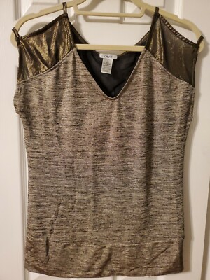 Cache Blouse Size Medium Gold